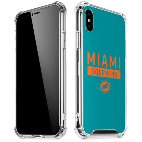 NFL Miami Dolphins Teal Performance Series iPhone XS Max Clear Case